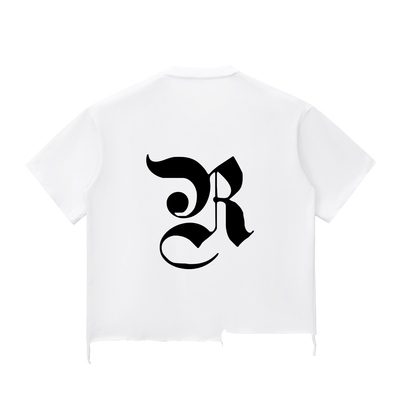 Snow Wash Raw-Hem Boxy T-shirt - White