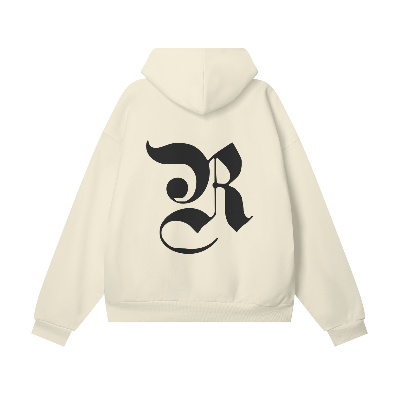 Oversize Heavyweight Fleece Hoodie - Bone