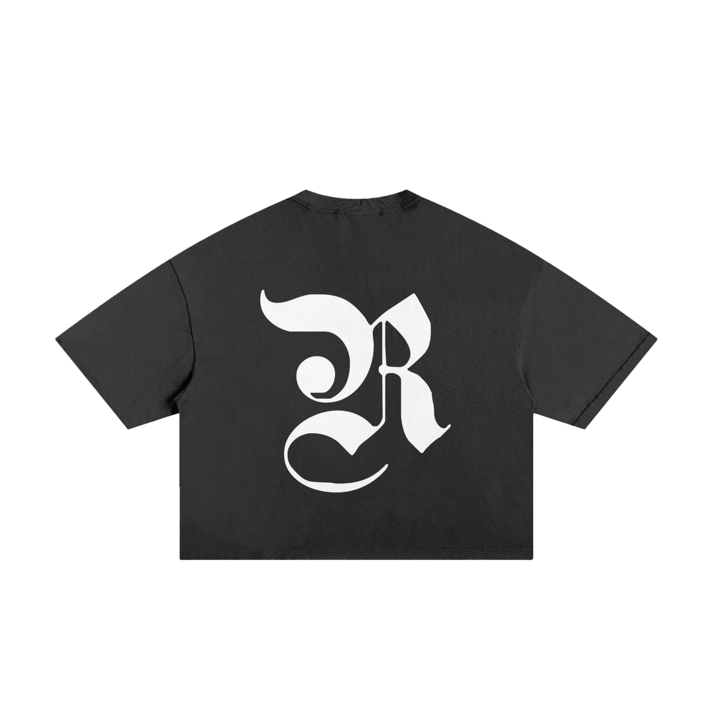 Classic Frayed Boxy Tee - Black