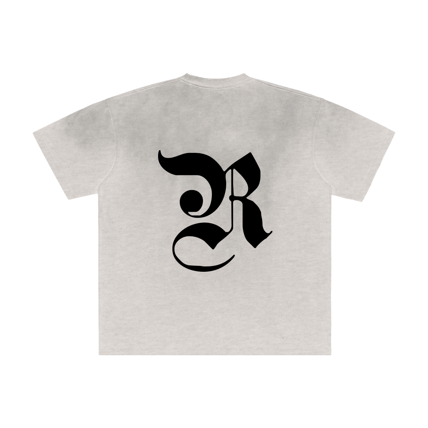 Vintage Washed Frayed T-Shirt - Flower Gray