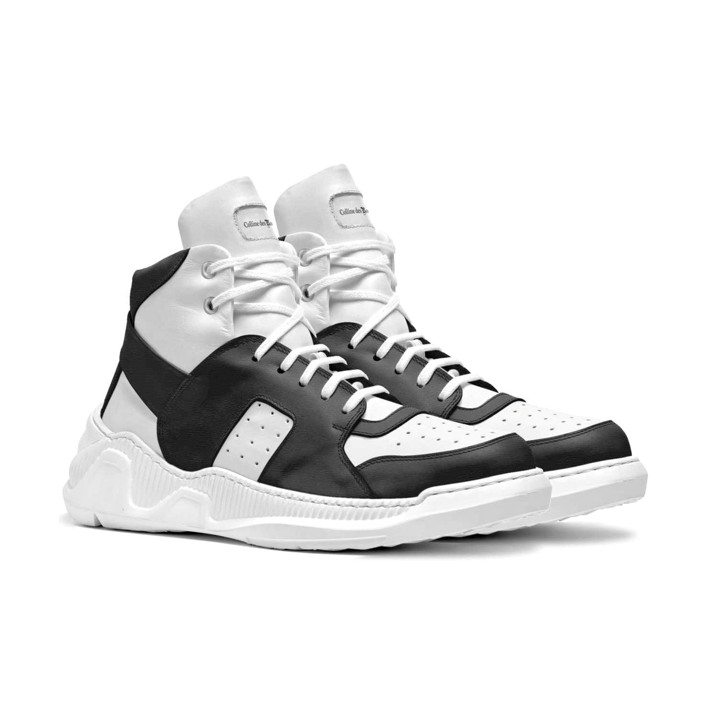Chunky High Sneaker - White with Black