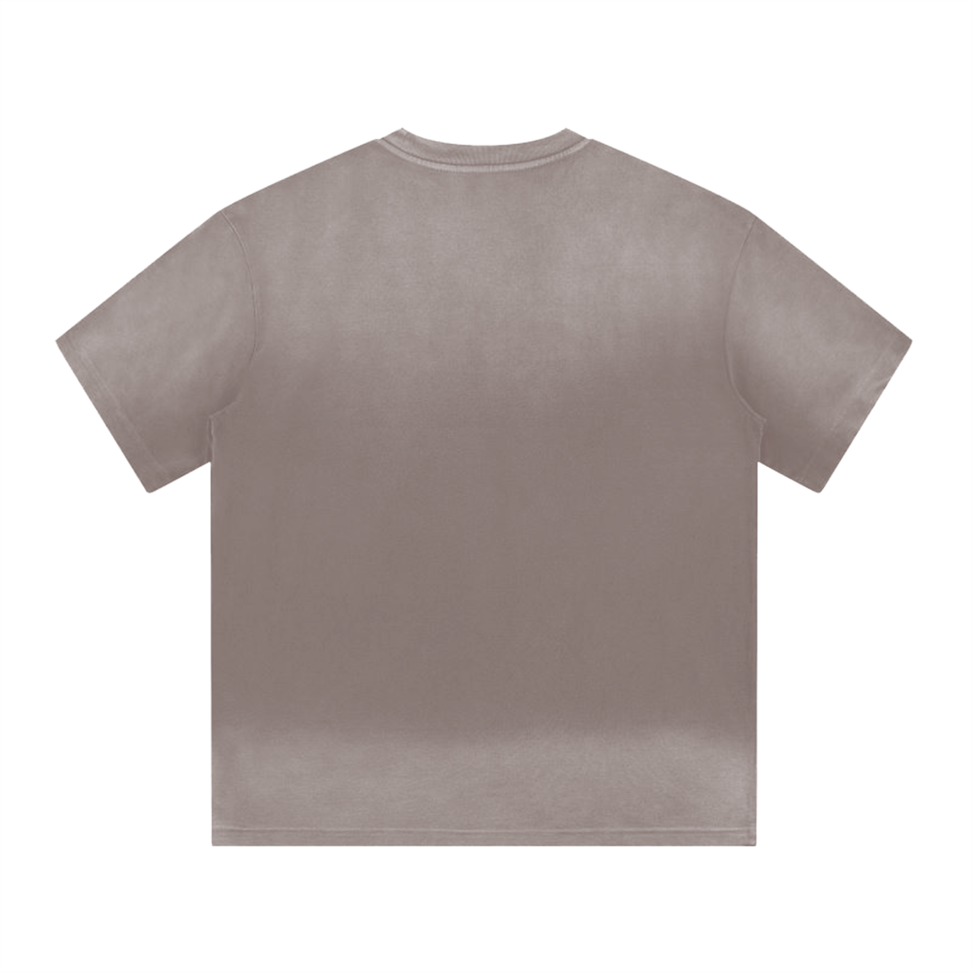 “I” Shaped Monkey Washed Drop Shoulder T-Shirt - Light Brown