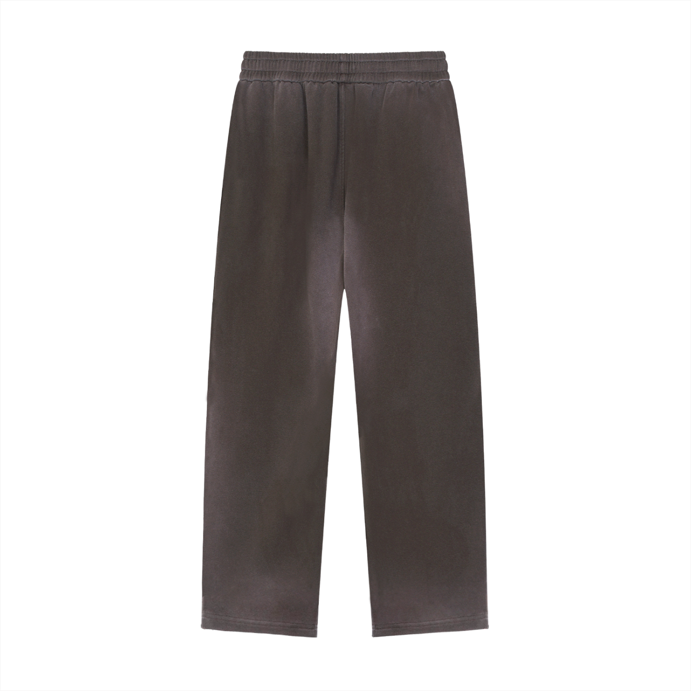Sun Fade Raw Edge Straight-Leg Sweatpants - Brown
