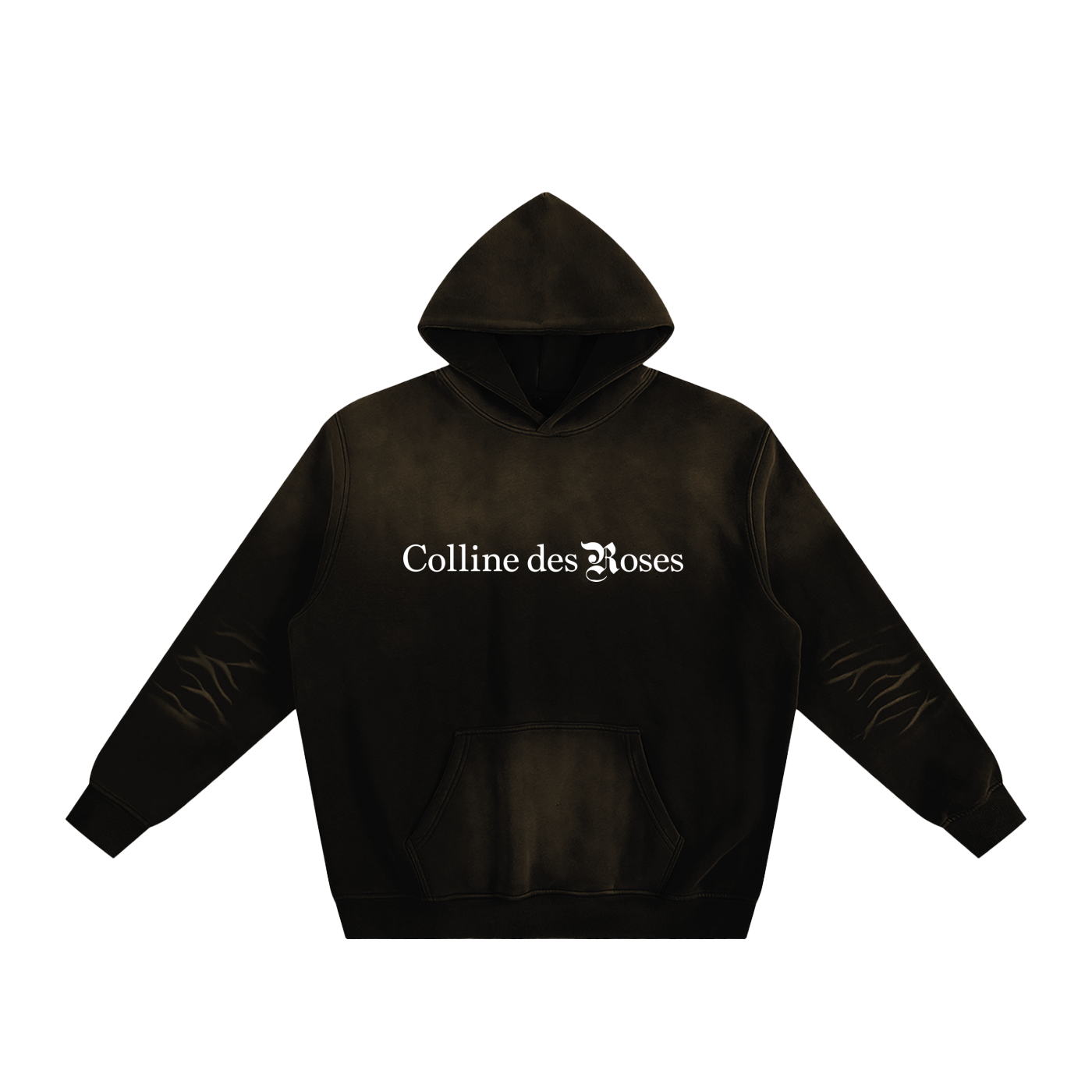 Sunfade Fleeced Hoodie - Black