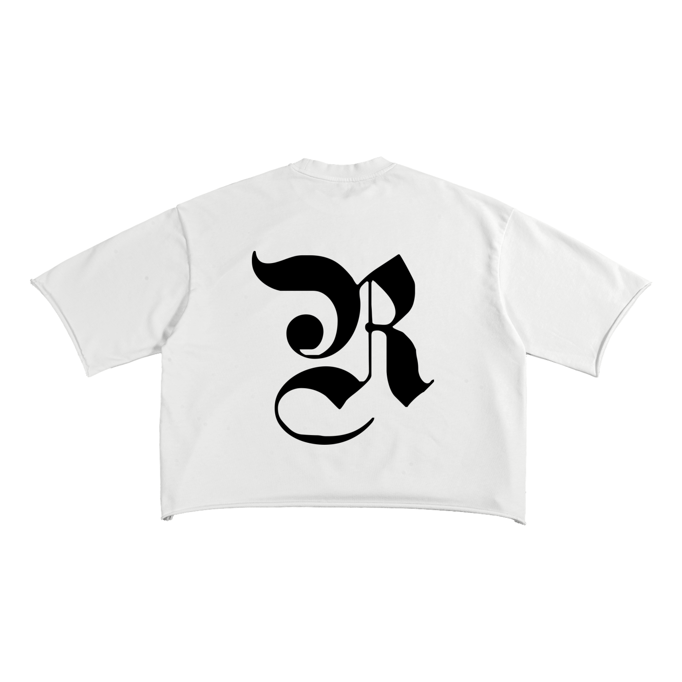 French Terry Raw Edge T-shirt - White