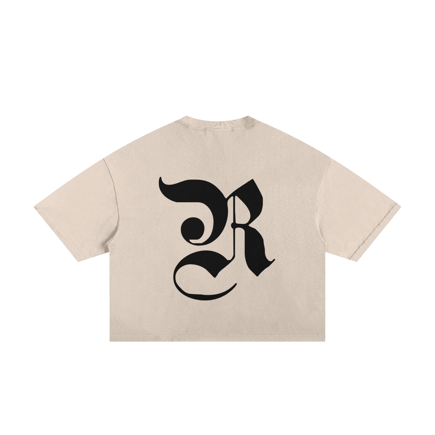 Classic Frayed Boxy Tee - Apricot