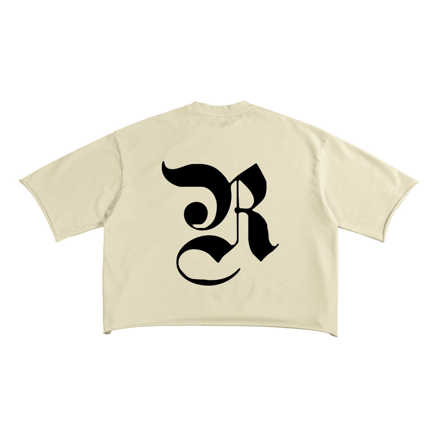 French Terry Raw Edge T-shirt - Apricot
