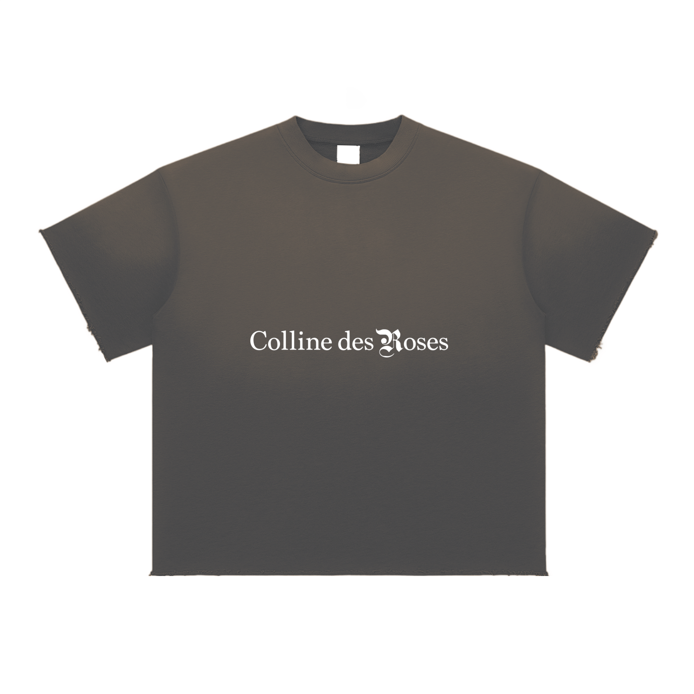 Sun Fade Raw Edge T-Shirt - Dark Gray