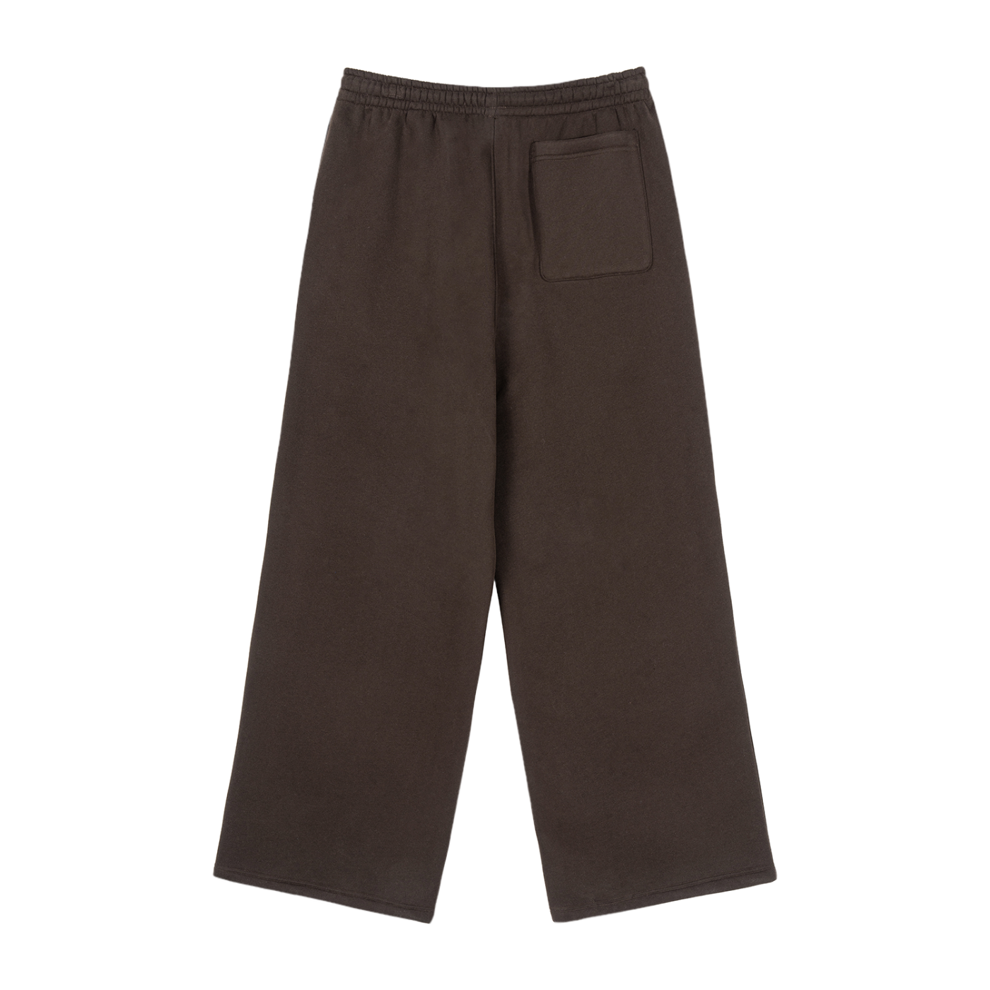 Fleece Drawstring Straight-Leg Sweatpants - Brown
