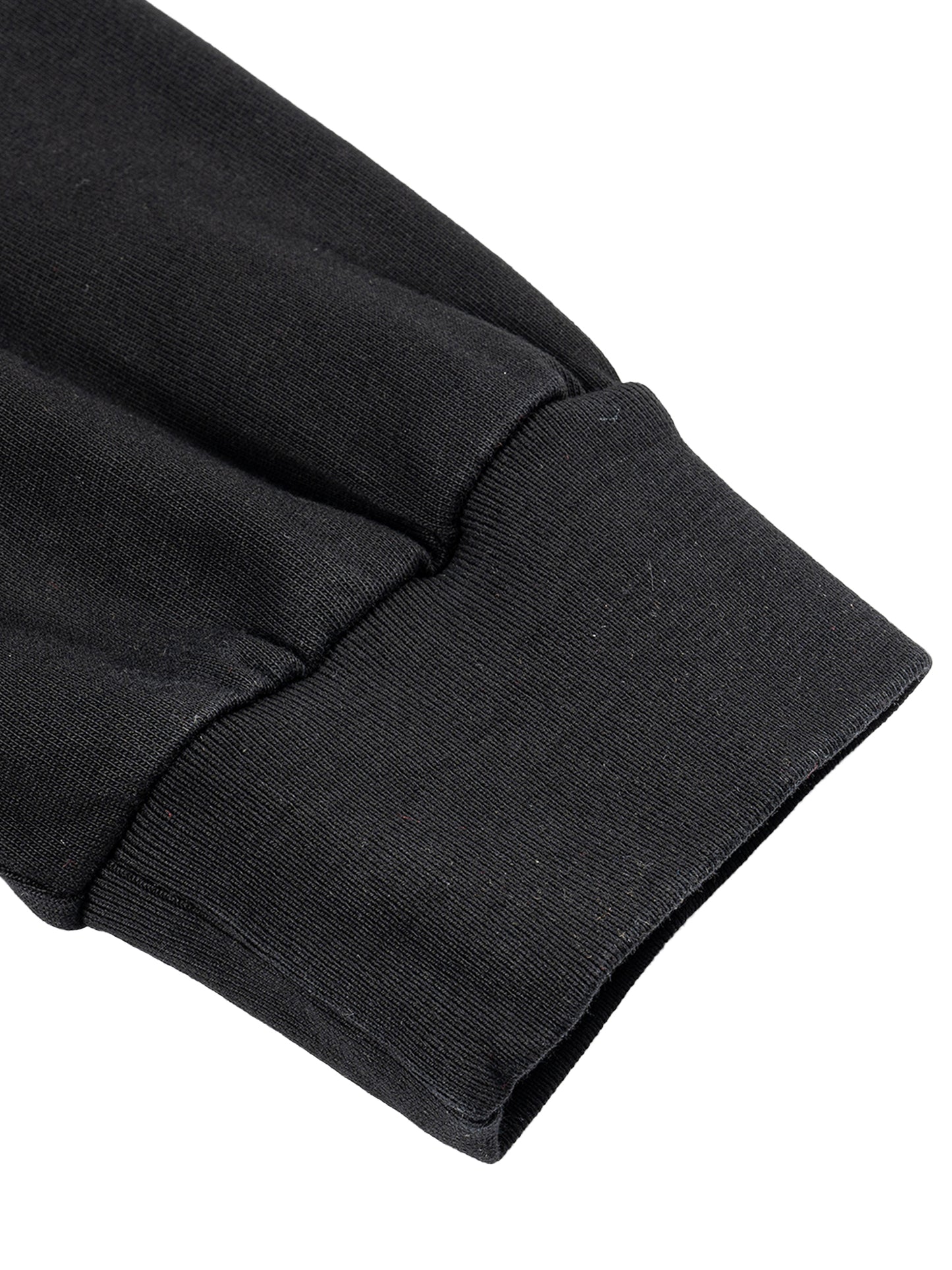 SUNFADE HAND-FRAYED FAUX TWO-PIECE T-SHIRT - BLACK