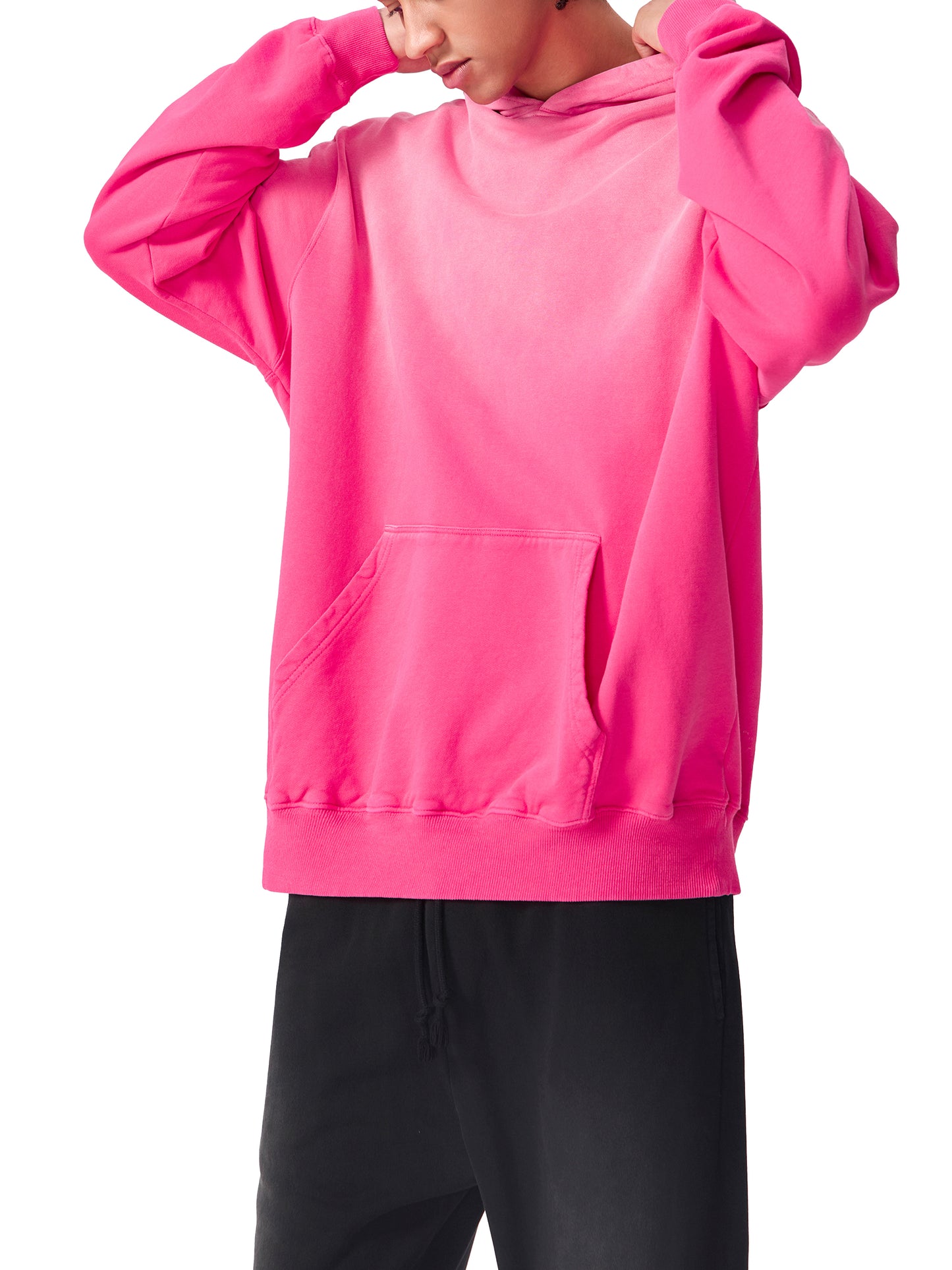 SUNFADE HEAVYWEIGHT OVERSIZED HOODIE - PINK