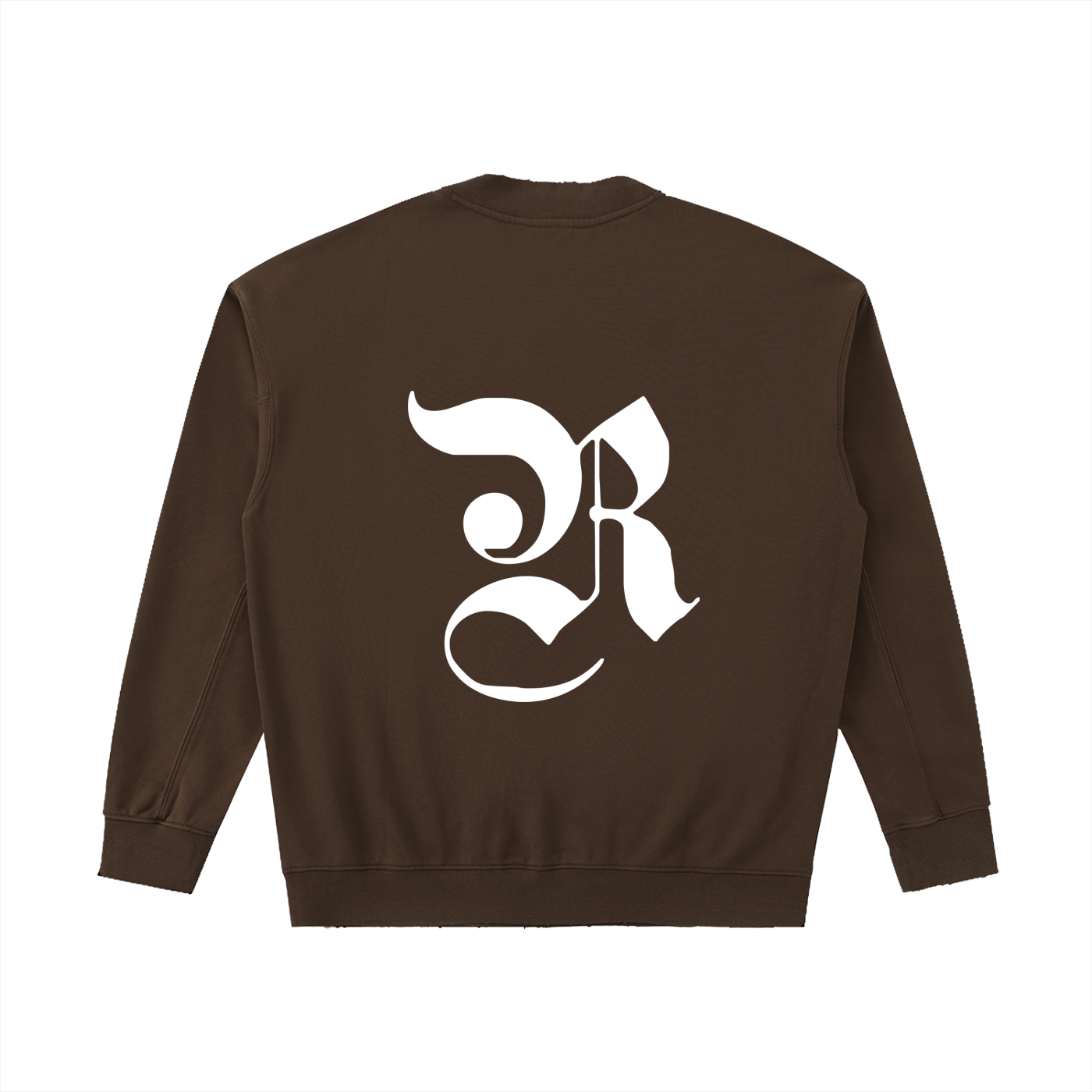 Drop Shoulder Crewneck Sweatshirt - Coffee