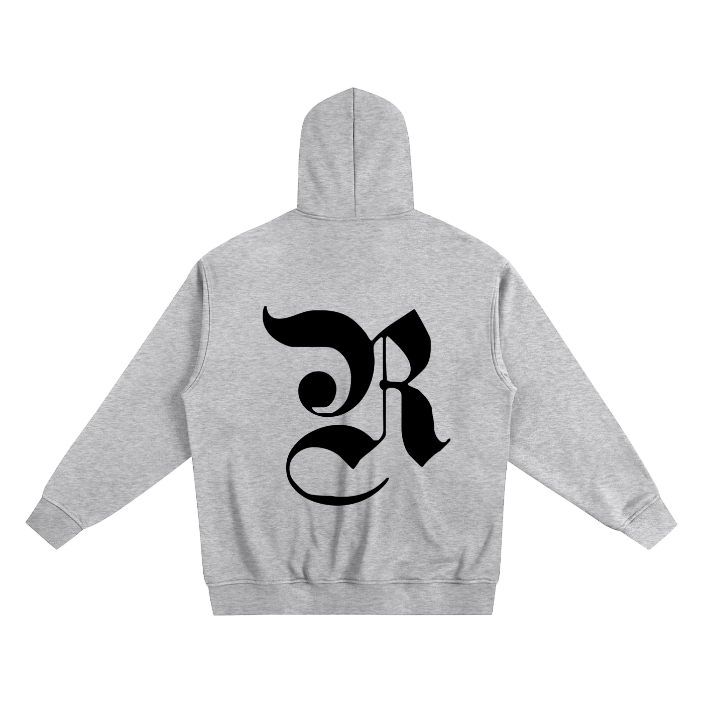 Heavyweight Zip-up Hoodie - Flower Gray