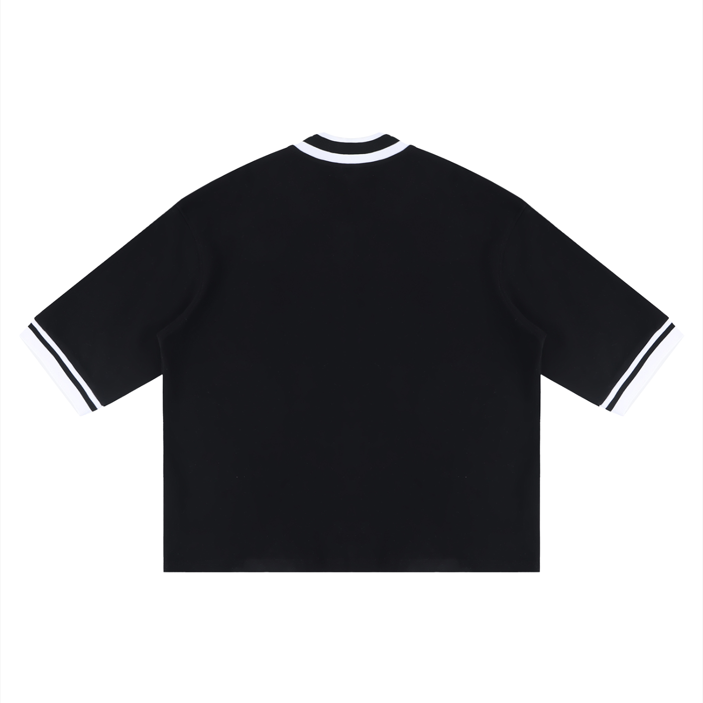 BOXY HEAVYWEIGHT BASEBALL JERSEY - BLACK