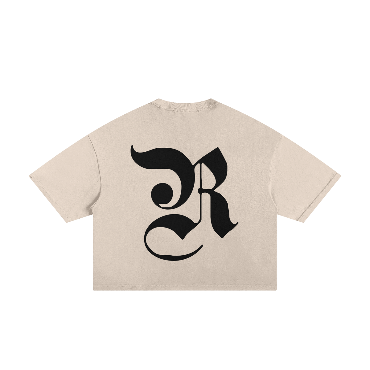 Classic Frayed Boxy Tee - Apricot