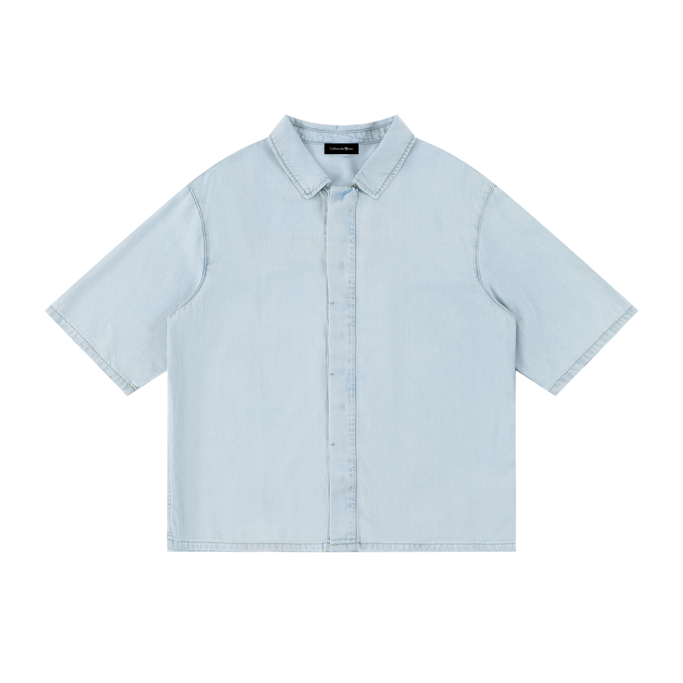 VINTAGE WASH DROP SHOULDER LYOCELL SHIRT - LIGHT BLUE