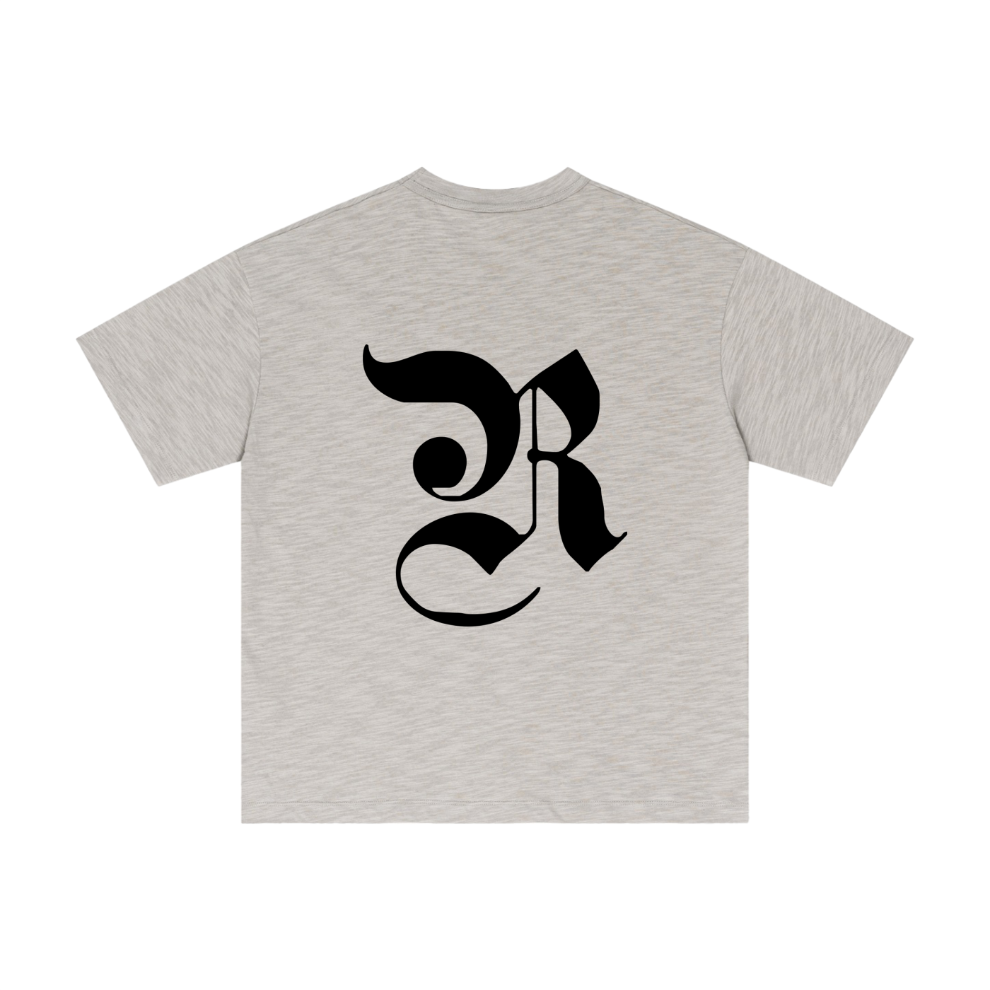 Lightweight Slub Cotton Plain T-Shirt - Light Gray