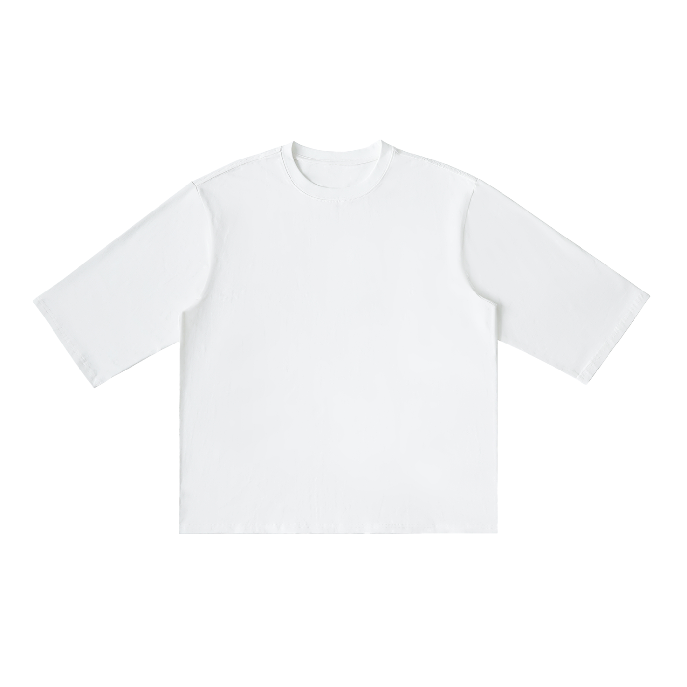 Essential Half Sleeve Ribbed T-Shirt - White