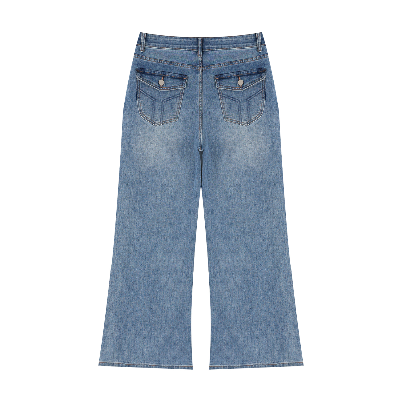 VINTAGE WASH WIDE LEG JEANS - JEANS BLUE
