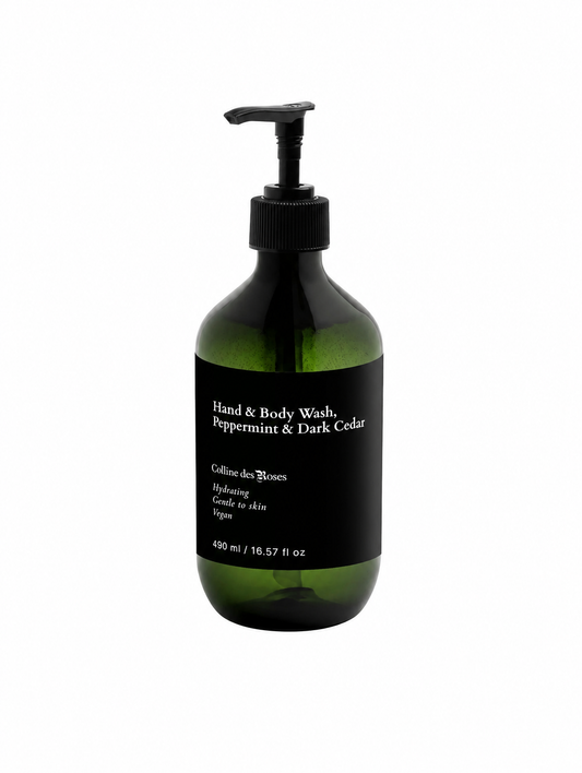 HAND & BODY WASH, PEPPERMINT & DARK CEDAR