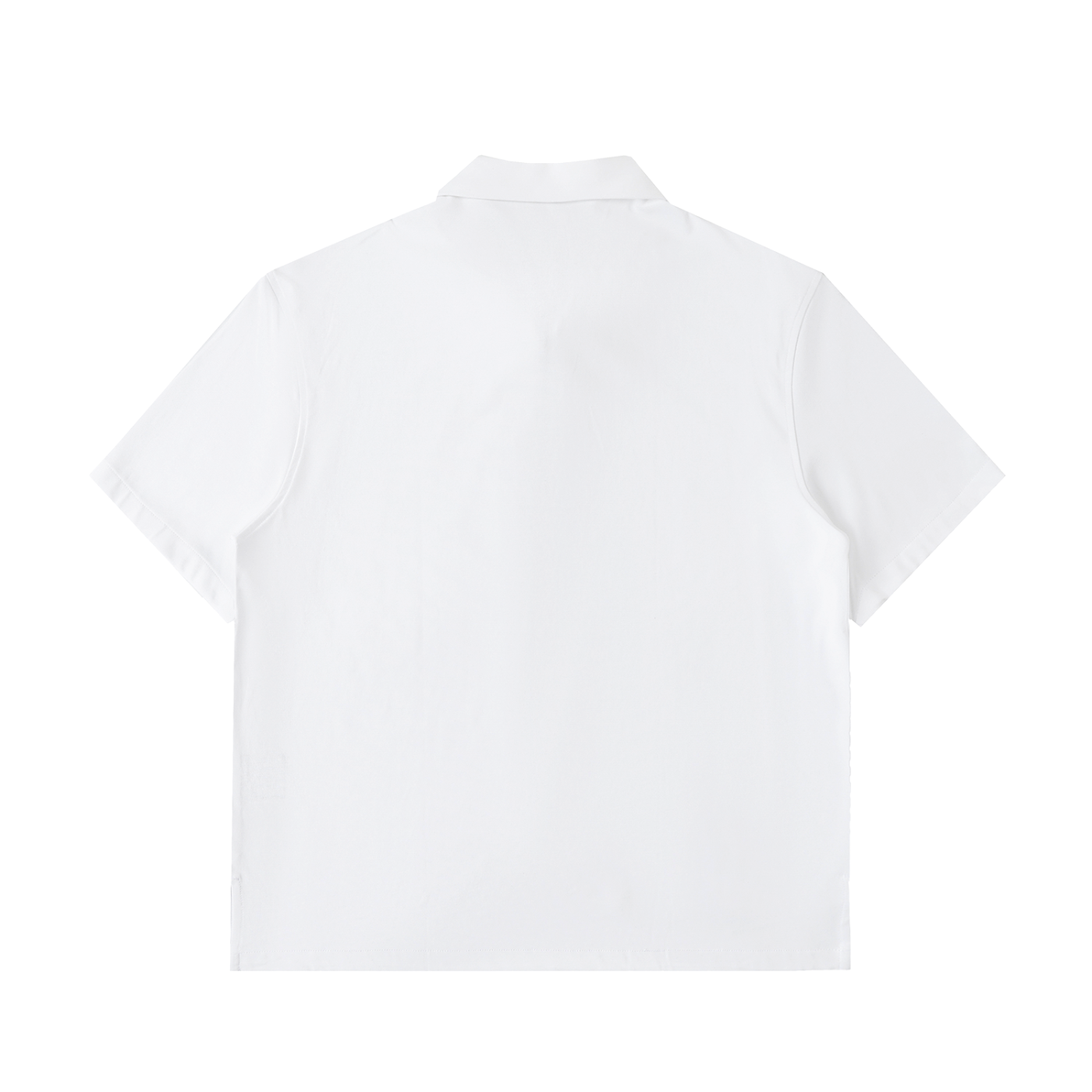 Half-Zip Cotton Polo Shirt - White