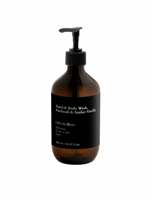 HAND & BODY WASH, PATCHOULI & AMBER VANILLA