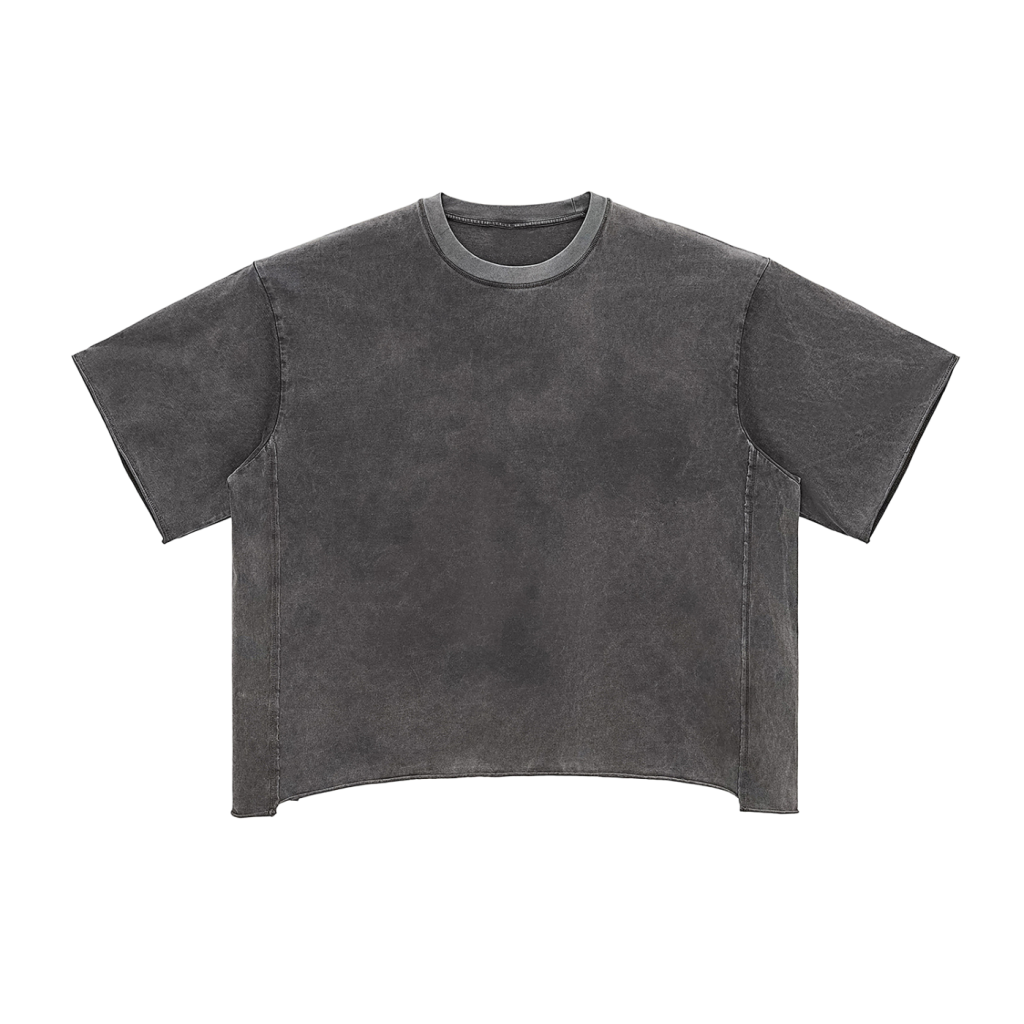 Raw Edge Snow Washed Boxy T-Shirt