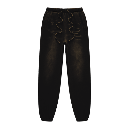 Sunfade Fleeced Sweatpants - Black