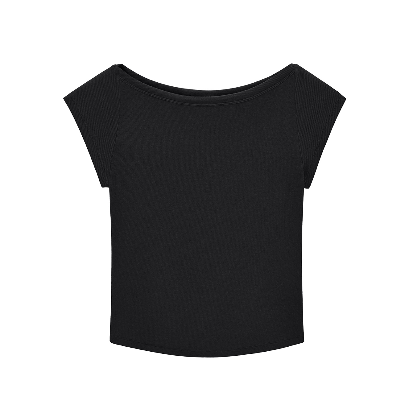 Essential Wide Neck Baby T-shirt - Black