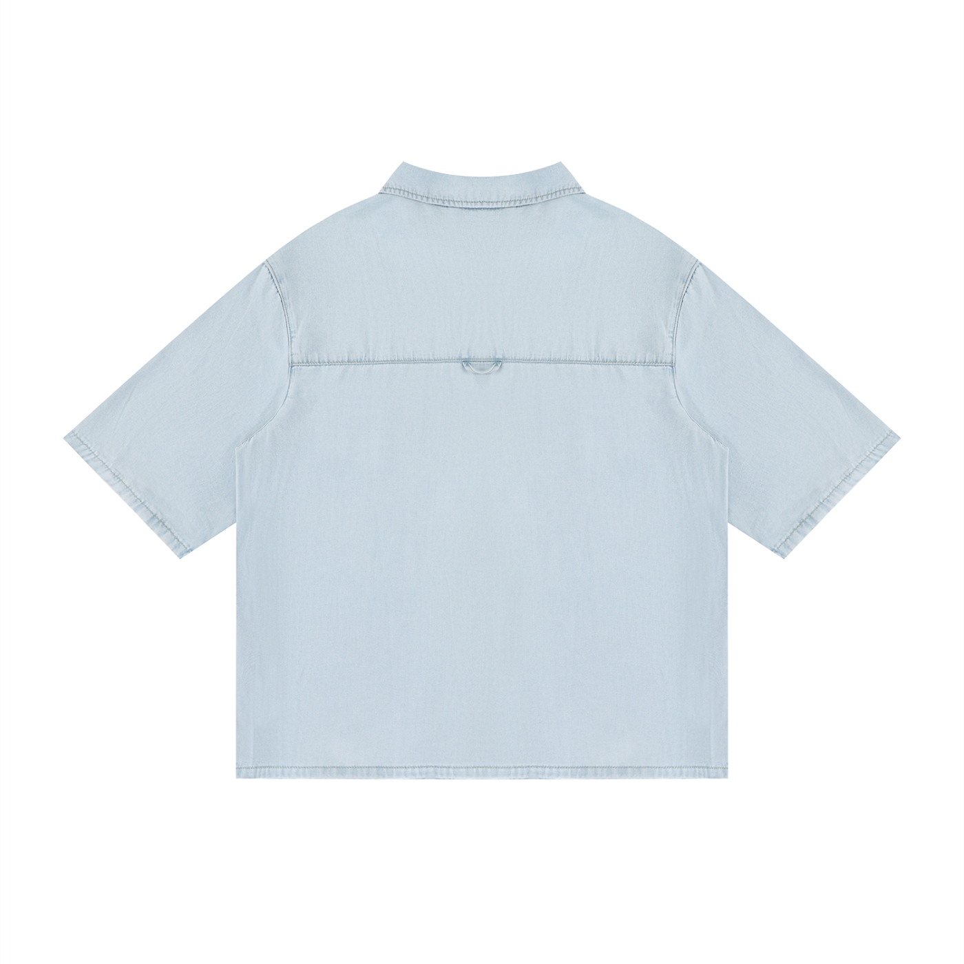 VINTAGE WASH DROP SHOULDER LYOCELL SHIRT - LIGHT BLUE