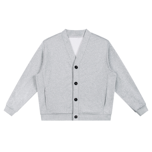 Essential Heavyweight Sweat Cardigan - Gray