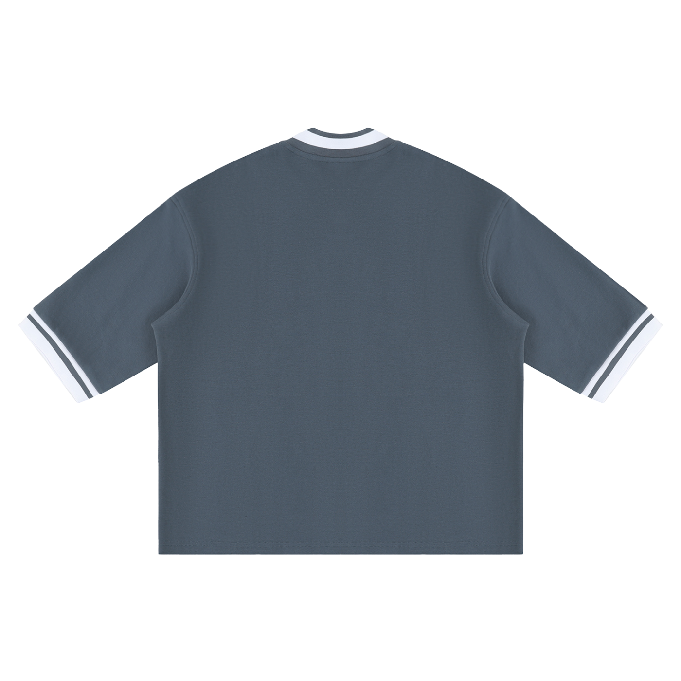 BOXY HEAVYWEIGHT BASEBALL JERSEY - NAVY BLUE