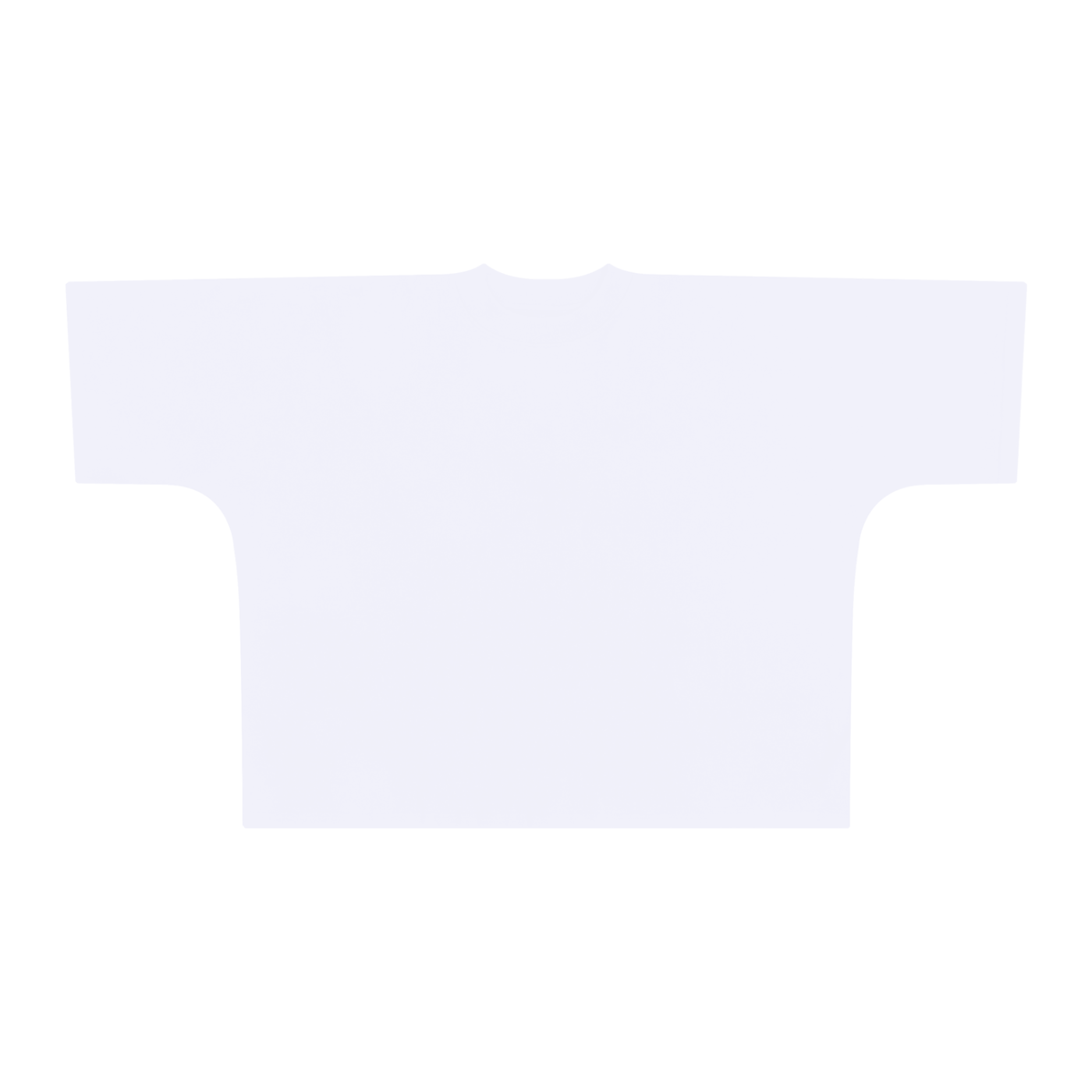 OVERSIZE ONE-PIECE PATTERN CUT BOXY TEE - WHITE