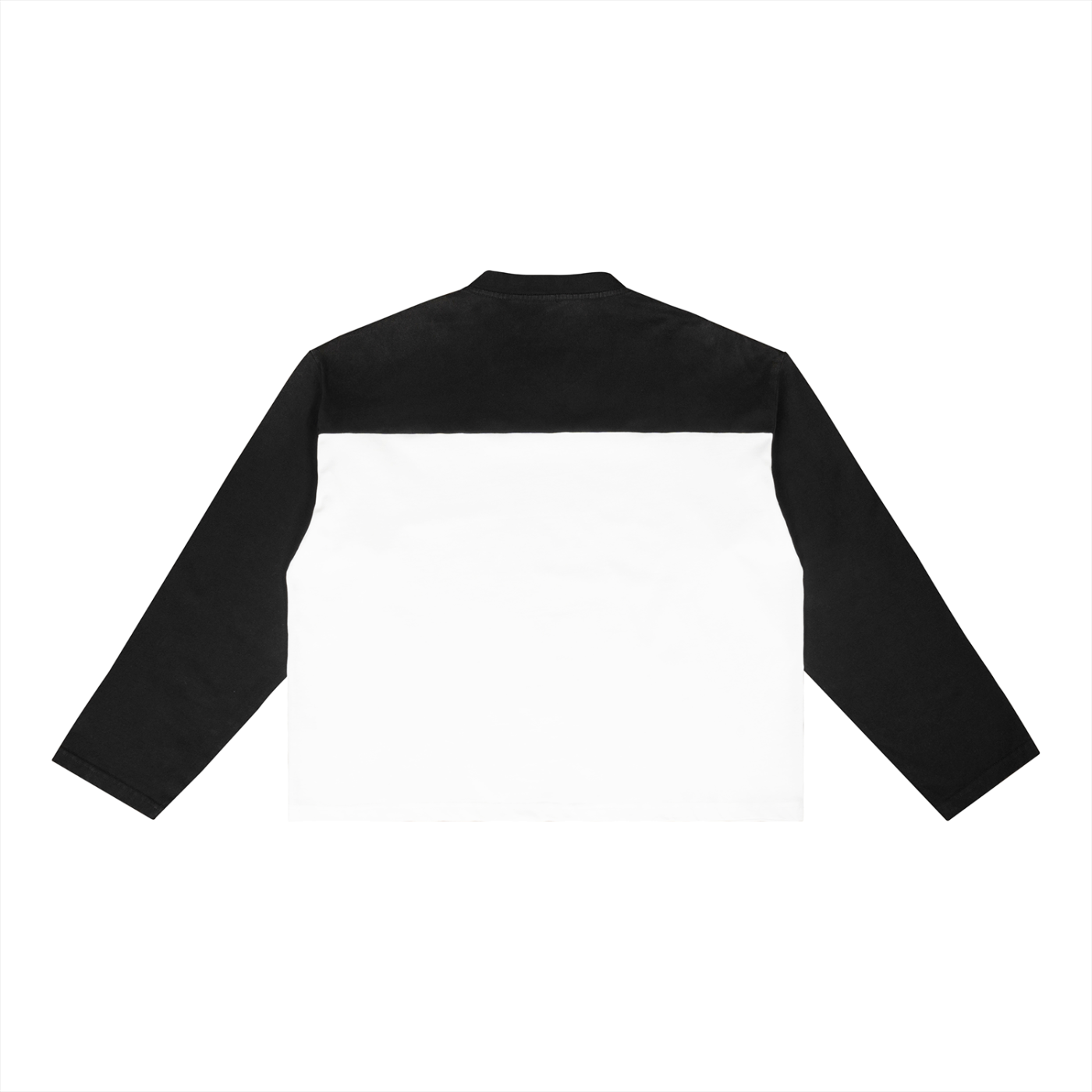 SUNFADE COLOR-BLOCK T-SHIRT - BLACK WITH WHITE
