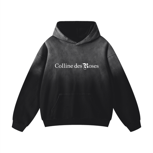Heavyweight Sunfade Oversized Hoodie - Black