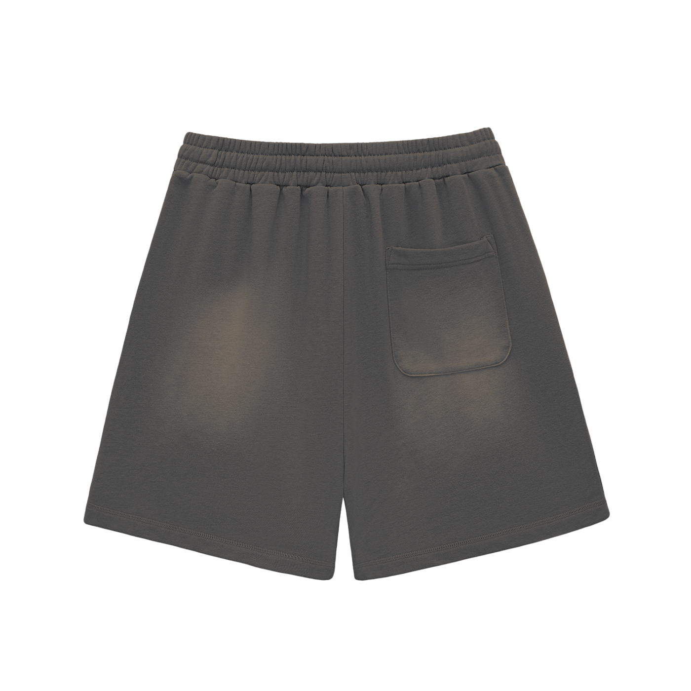 Sun Fade Raw Edge Cotton Shorts - Dark Gray