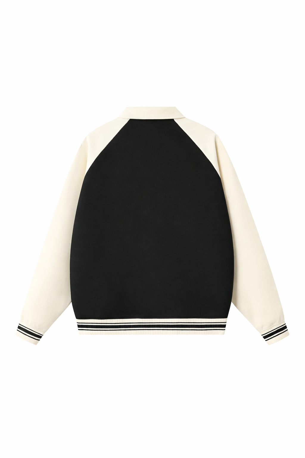 Contrast Raglan Sleeve Baseball Jacket