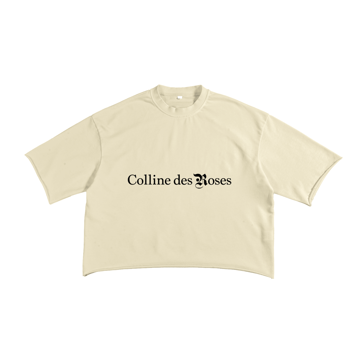 French Terry Raw Edge T-shirt - Apricot