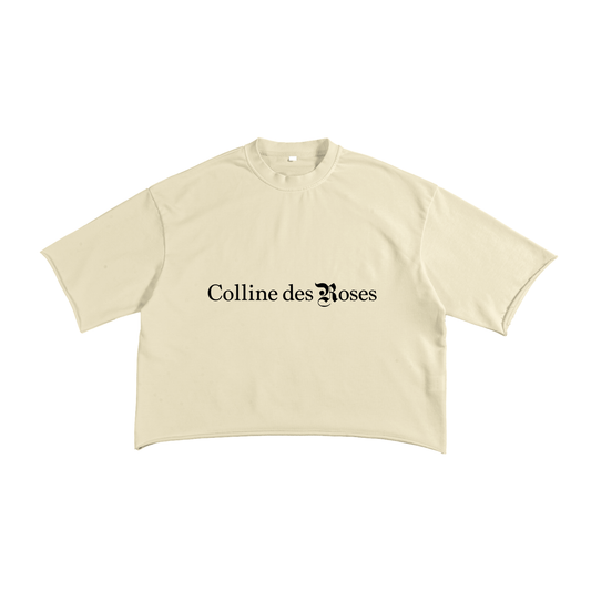 French Terry Raw Edge T-shirt - Apricot