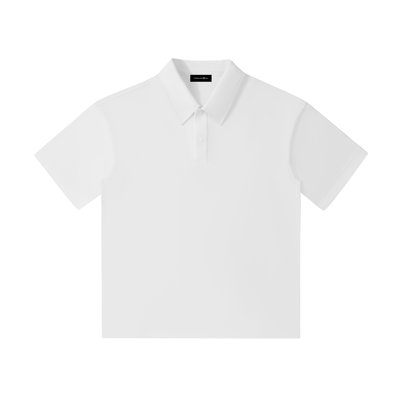 DROP SHOULDER SHORT-SLEEVE POLO - WHITE