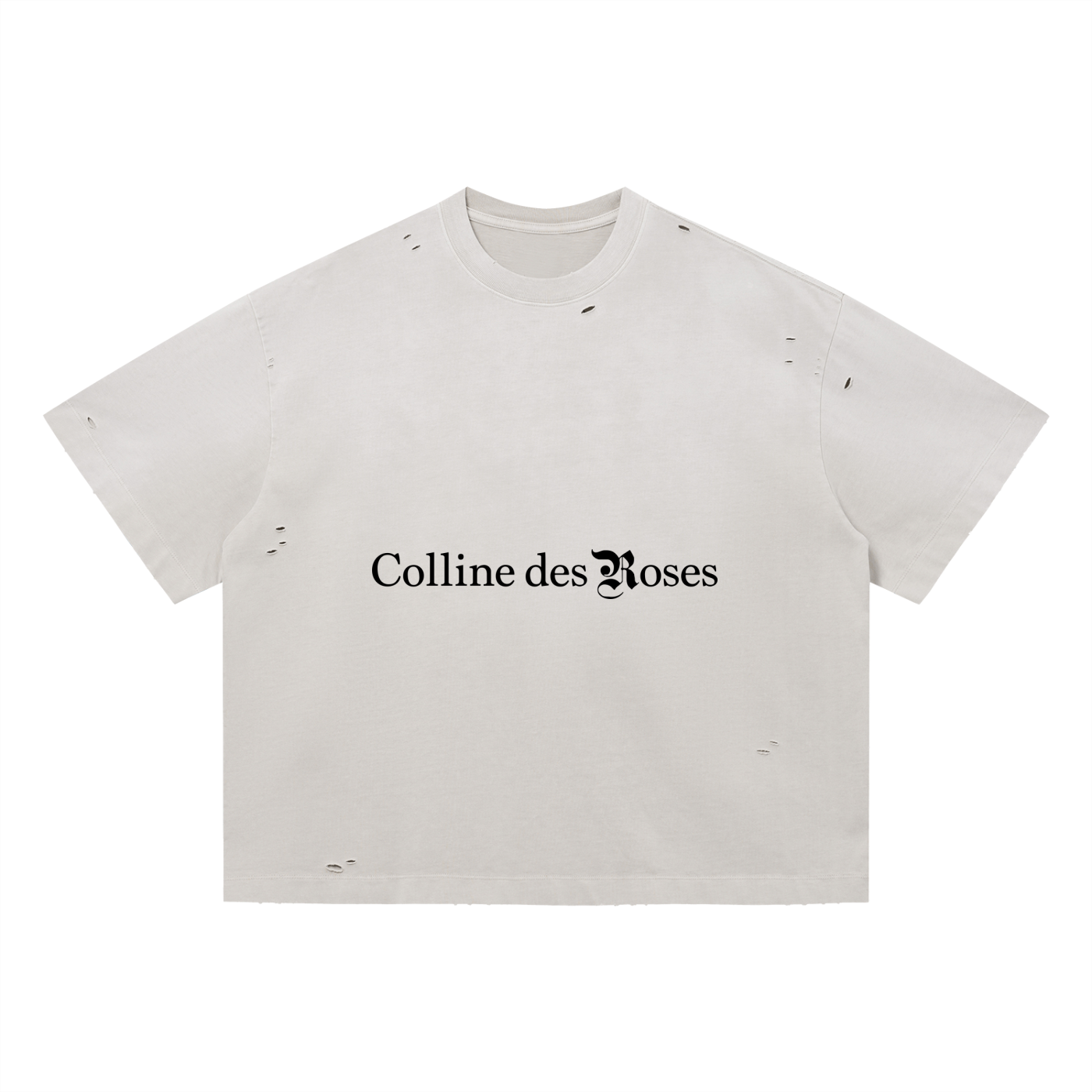 VINTAGE WASHED DISTRESSED BOXY OVERSIZED T-SHIRT - PALE KHAKI