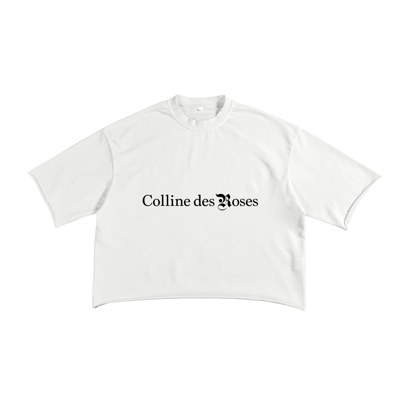 French Terry Raw Edge T-shirt - White