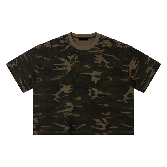 CAMO BOXY T-SHIRT – KAKI CAMO