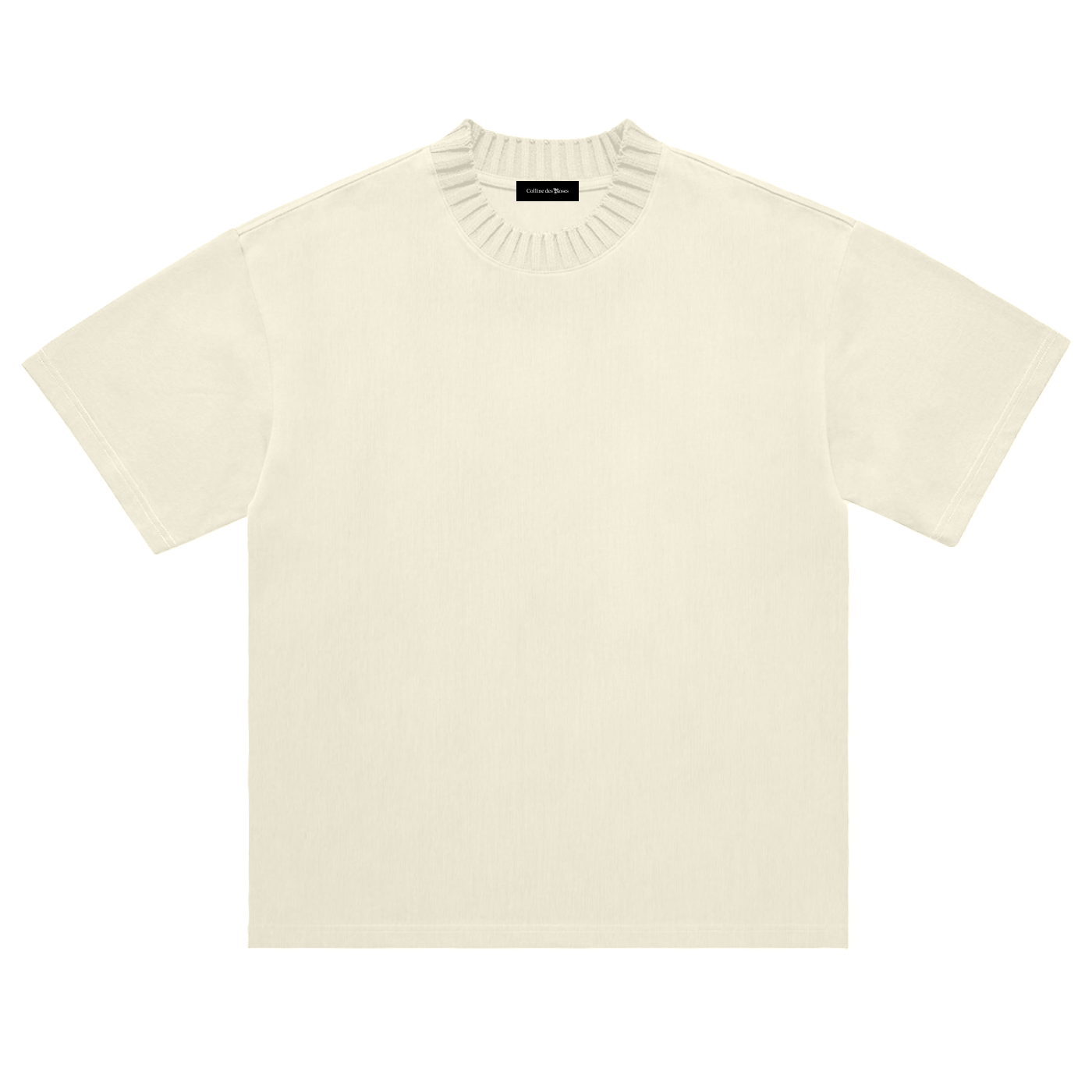 HEAVYWEIGHT KNITTED ROUND NECK T-SHIRT - APRICOT