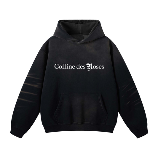 SUNFADE FLEECED HOODIE - BLACK