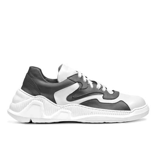 Chunky Low Sneaker - Black with White