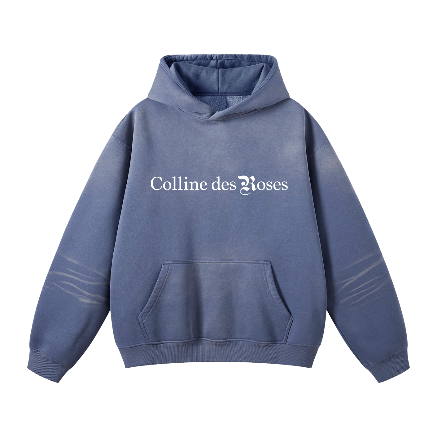 SUNFADE FLEECED HOODIE - DENIM BLUE