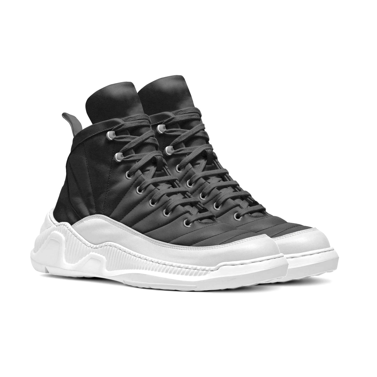 Chunky High Sneaker - Black with White