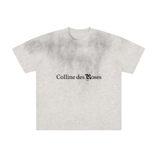 Vintage Washed Frayed T-Shirt - Flower Gray