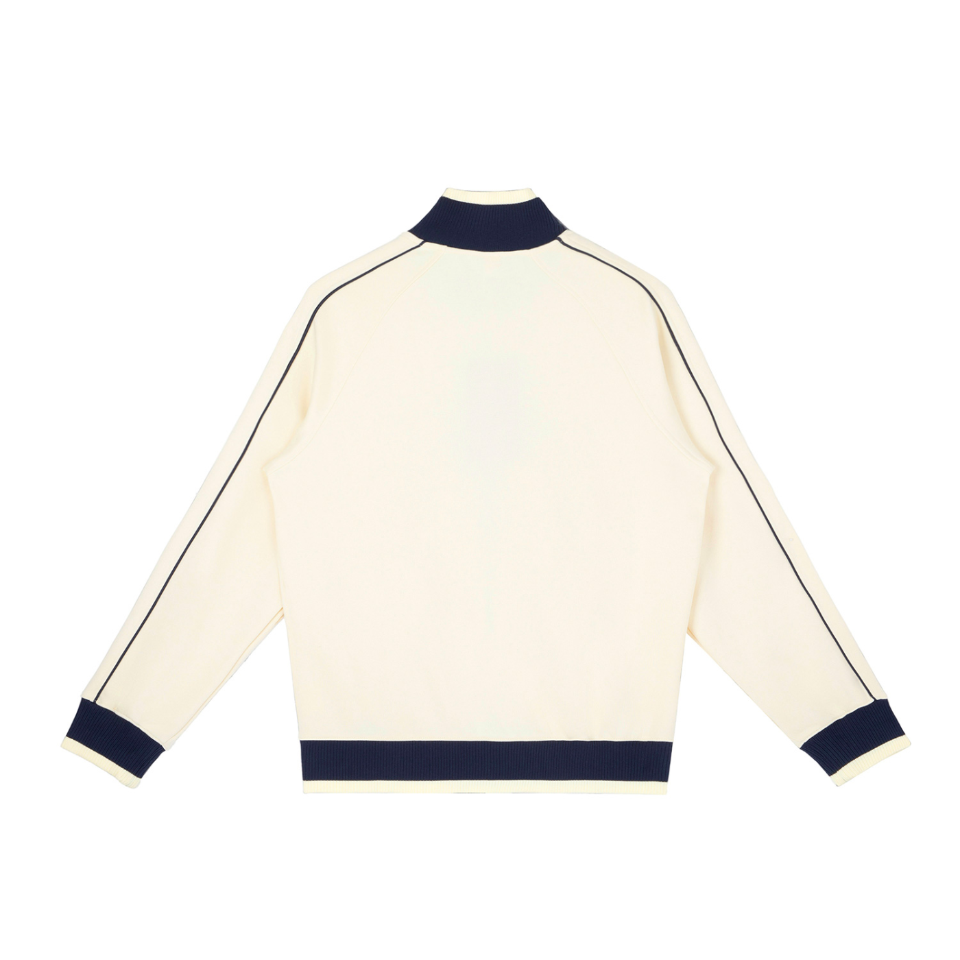Color Block Raglan Sleeve Zip Track Jacket - Mild Apricot